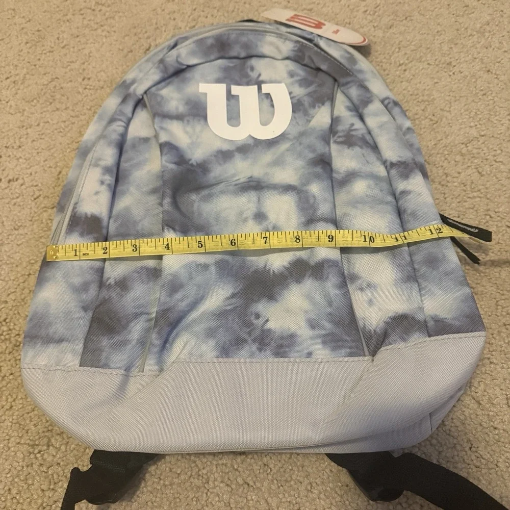 Wilson Junior Tennis Backpack Blue Grey Tie-Dye W Logo 2 Racket New With Tags